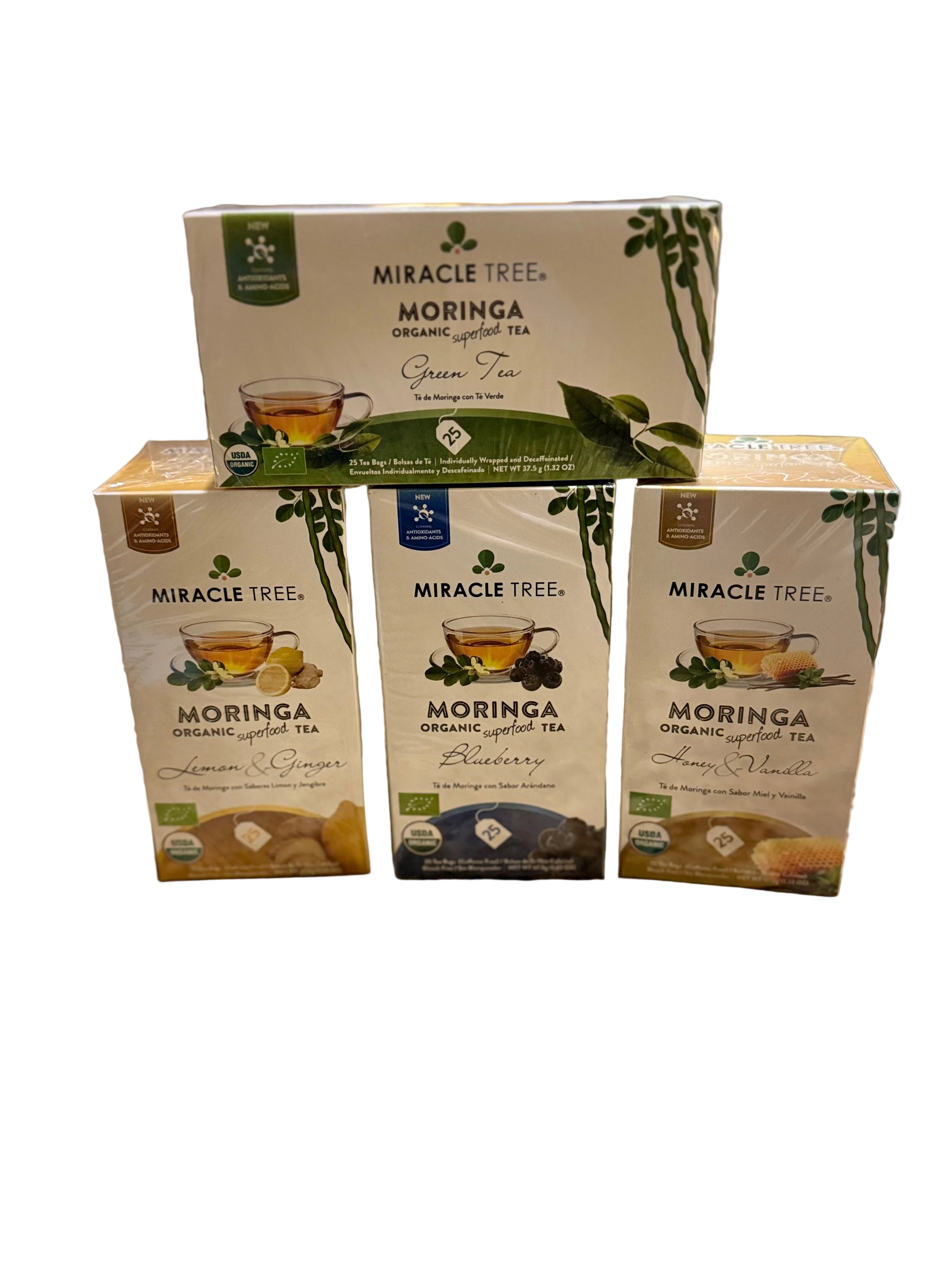 🌿 Miracle Tree Organic Moringa – Super Wellness Blend (25 Tea Bags)